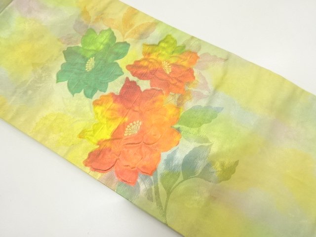 JAPANESE NAGOYA OBI / WOVEN FLOWER